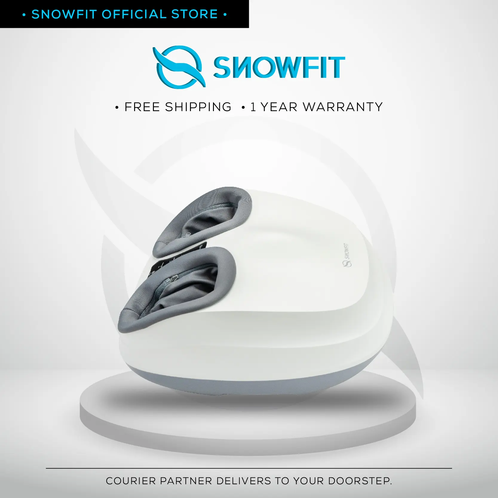 SNOWFIT Footie 3D Shiatsu Premium Foot & Ankle Relief Massager Professional Reflexology Machine with Heat Therapy