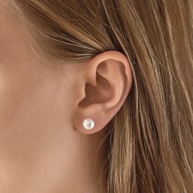 Pearl Earrings / anting mutiara / anting titanium pearl anti karat 0