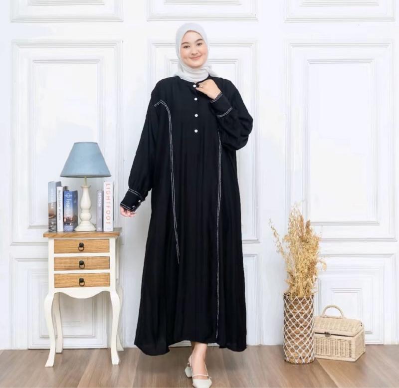 Product Introduction of Abaya Set Couple Naraya Muslim Dress Muslim Pasangan Lebaran Polos Simple Dewasa 13