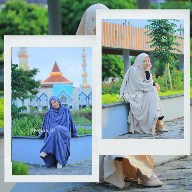 deepao.id - Hulya Set Rok Tunik Syar'i Pasmina | One Set Tunik Melayu Bahan Cringkle Airflow Premium Gamis 6