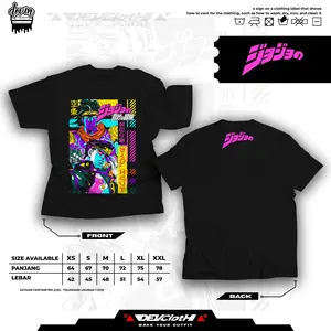 Kaos Anime Jojo's Bizarre – Bahan Premium Tebal Adem | T-Shirt Unisex Dewasa V.1
