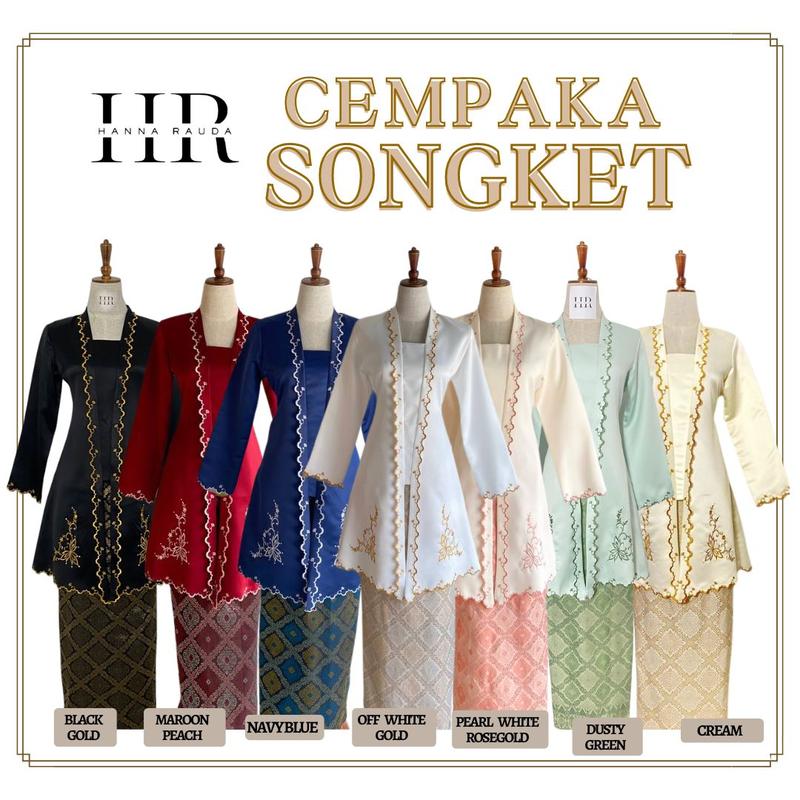 KEBAYA CEMPAKA SONGKET (MATERIAL DUCHESS) by HANNA RAUDA - TikTok Shop ...