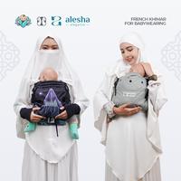 Gambar BAYIKU.ID ALESHA Babywearing Khimar Kerudung Hijab Menggendong Menyusui French Khimar Instan Muslim Syari - Jet Black, Standart dari bayiku.id Kota Malang 4 Tokopedia