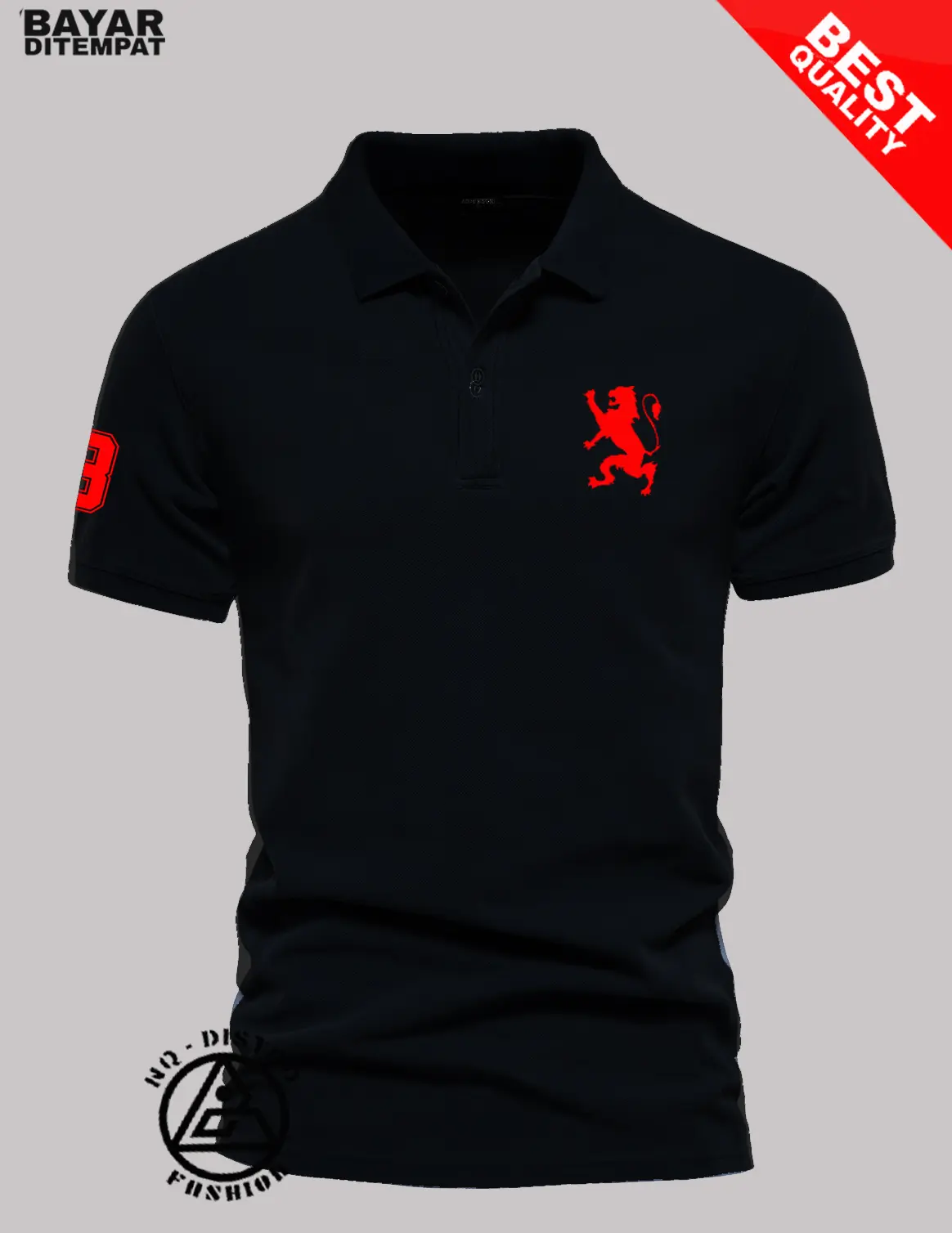 COD kaos Polo SINGA text Merah/baju distro terbaru/baju kerah lengan pendek/kaos polo pria/kaos polo cewek/bisa COD Tebal
