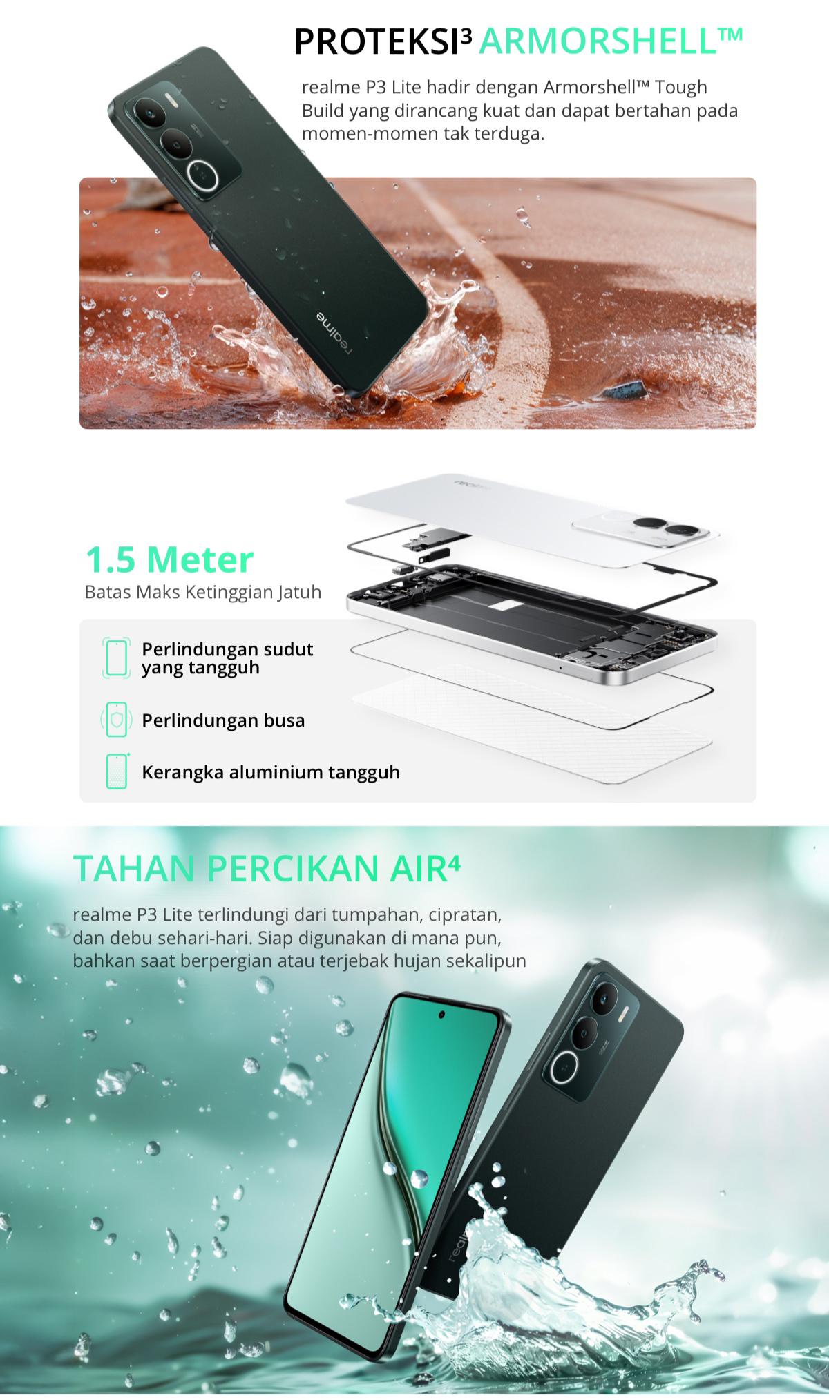 [INDRABUDIMAN EXCLUSIVE] realme P3 Lite 4GB+8GB | 128GB NFC (6300 mAh Battery | 120Hz Screen | 50 MP AI Camera | Ultra Slim Design 7.79mm)