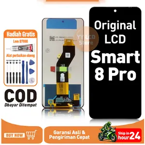 Original LCD For Smart 8 Pro Fullset Touchscreen asli Ori Glass Touch Screen Digitizer