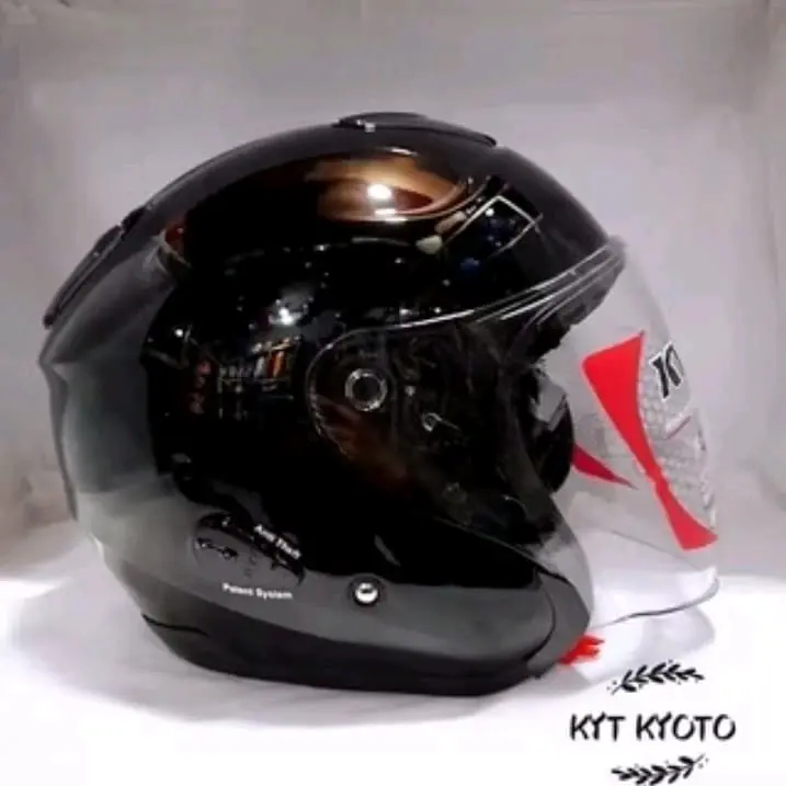 Helm KYT Kyoto R Solid Original 100% Half Face Motorcycle Single Visor - Ukuran M/L/XL 3