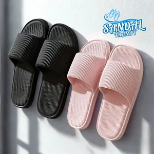 Sandaltrandy Sandal Slop Rumah Hotel Bahan Eva Karet Empuk Tebal EVA Kualitas Tinggi Anti Licin Sendal Wanita Pink Ringan Tahan Air Mudah Dibersihkan