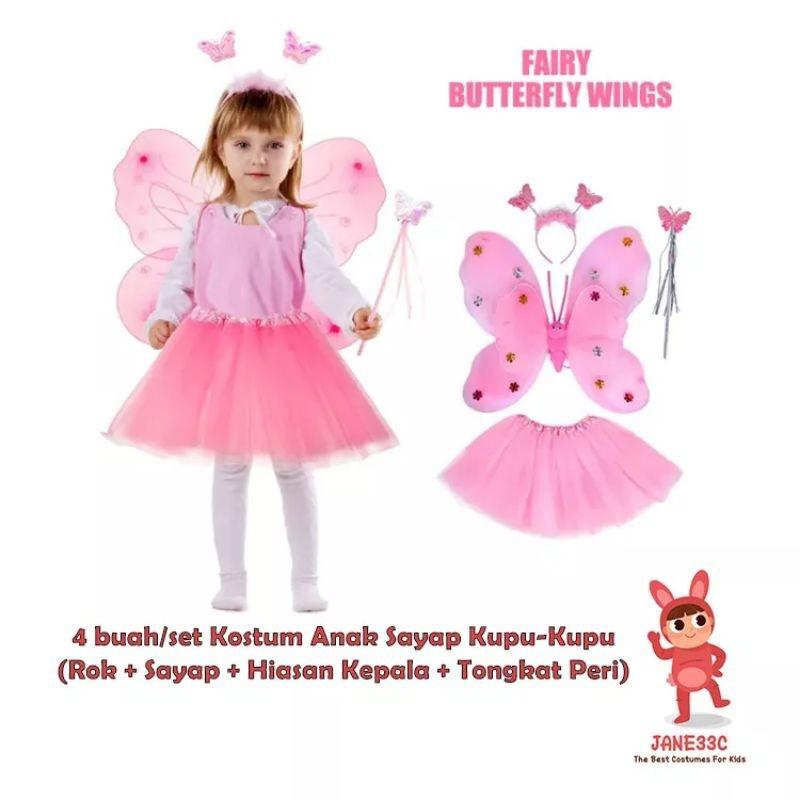 ZHAFIRA KIDS STORE - 1sett 4in1 SAYAP PERI KUPU KUPU LED SAYAP TONGKAT BANDO ROK TUTU / SAYAP PERI / FAIRY WING KOSTUM PESTA KARNAVAL PENTAS Aksesoris Fashion ZHAFIRA KIDS STORE - 1sett 4in1 SAYAP PERI KUPU KUPU LED SAYAP TONGKAT BANDO ROK TUTU / SAYAP PERI / FAIRY WING KOSTUM PESTA KARNAVAL PENTAS Aksesoris Fashion