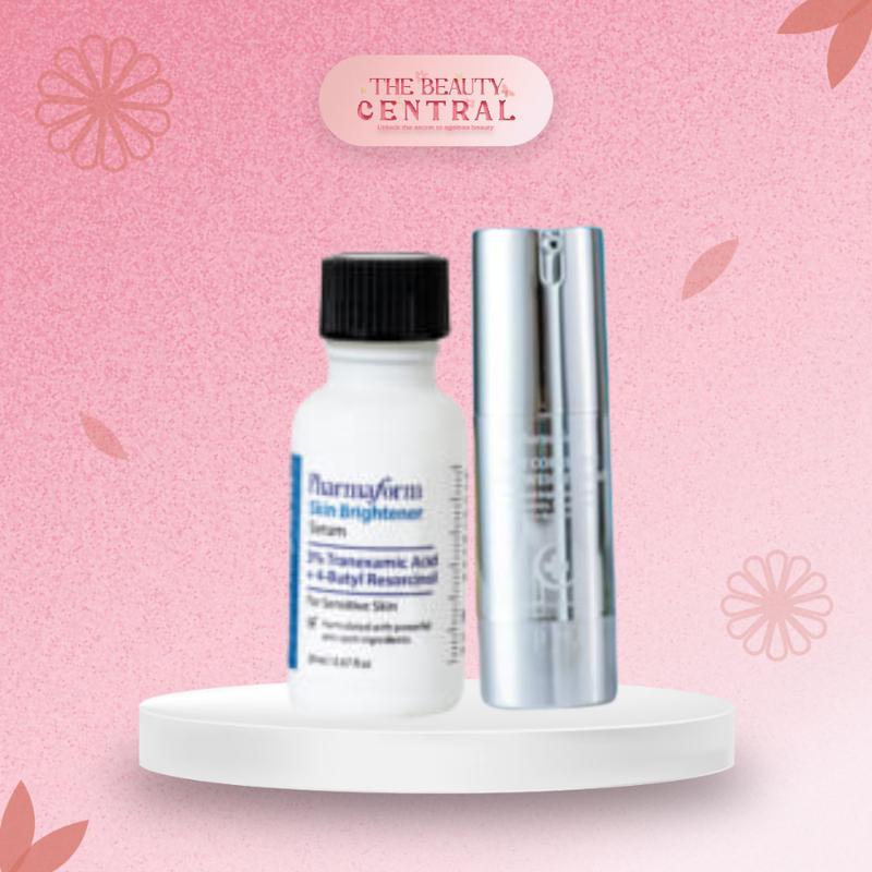 [ COMBO 2]Kem Dưỡng Spot Corrector Light Weight Cream + Serum Pharmaform Skin Brightener Tranexamic + Niacinamide (20ml)
