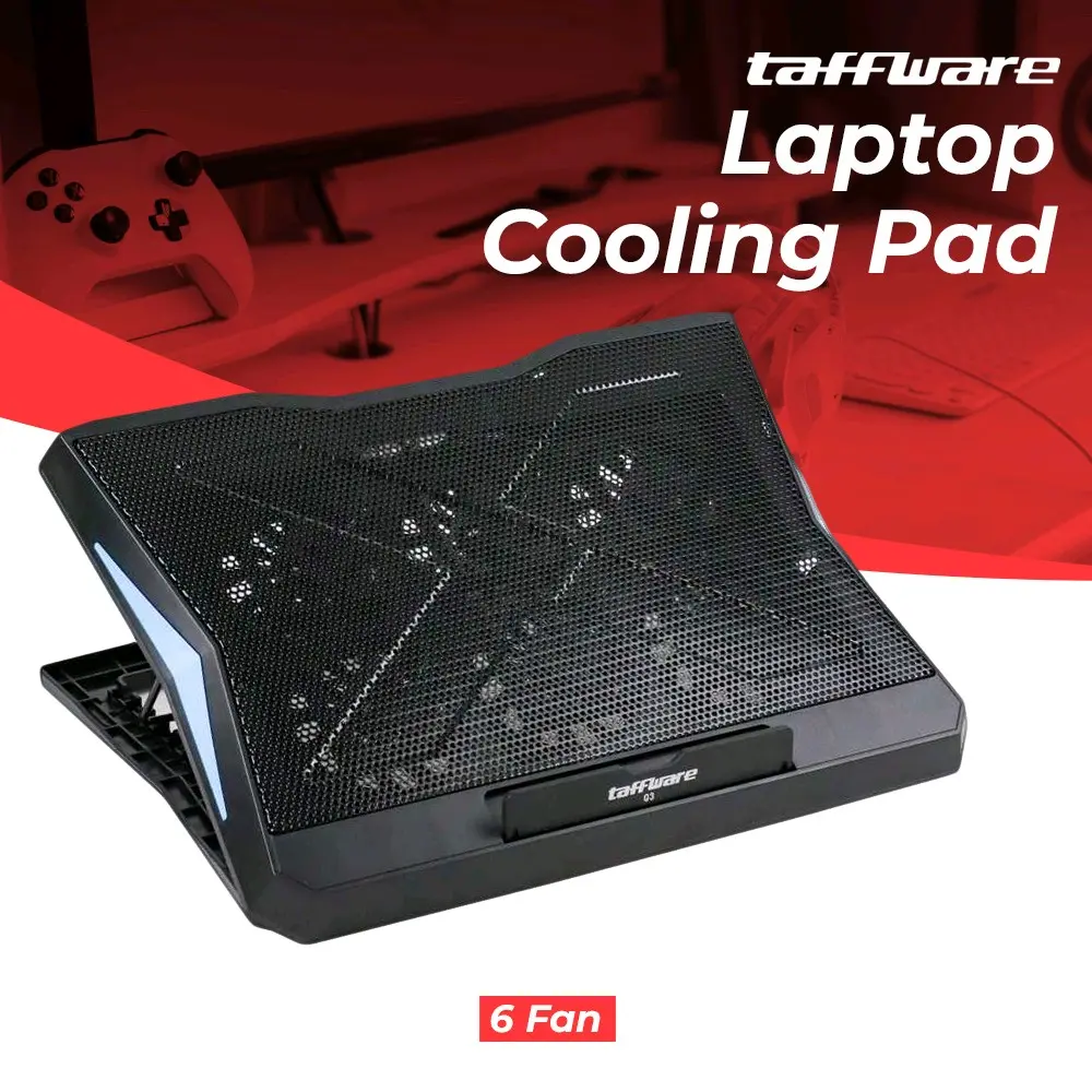 Taffware MC Gaming Cooling Pad Laptop 6 Fan - Q3 - Black