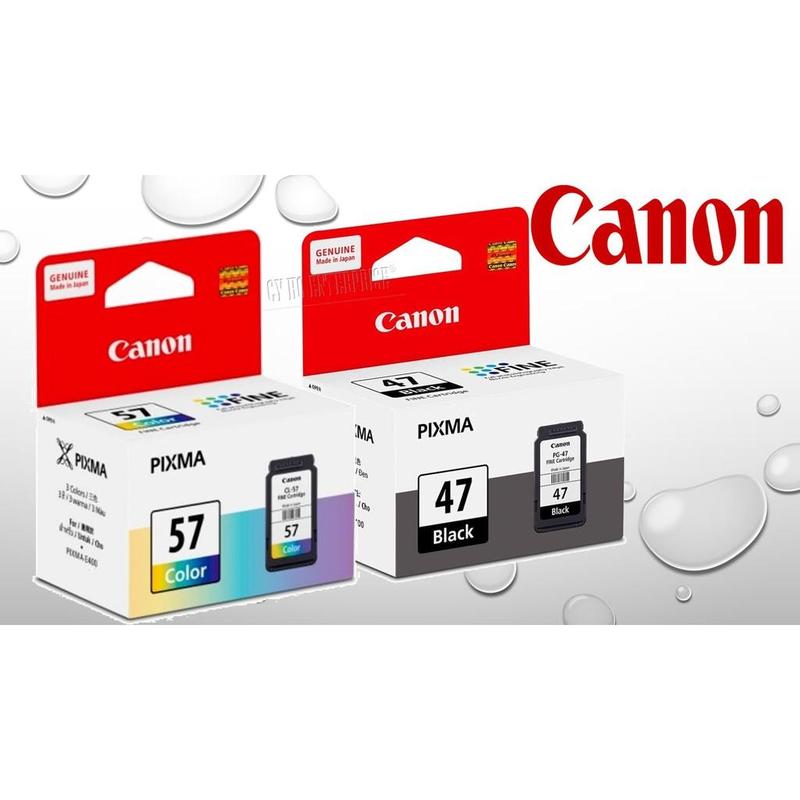 CANON PG-47 BLACK / CL-57 COLOR INK CARTRIDGE FOR E400/E410/E417/E460 ...