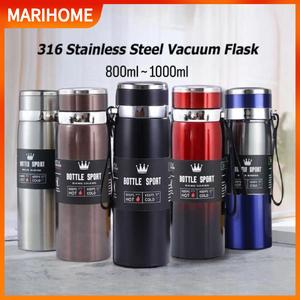 800ML / 1000ML Big Large Capacity 316 Stainless Steel Vacuum Thermos Flask Bottle Cup 316 Kelalang Vakum 316 Kitchenware Thermal Heater
