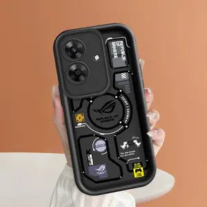 Case HP Untuk Realme Note 60 Narzo N61 Casing Phone Mode Softcase Kesing Soft Silikon Sofcase Cassing Cesing Kasing Chasing 5055 Warna Hitam Dan Putih Tahan Jatuh