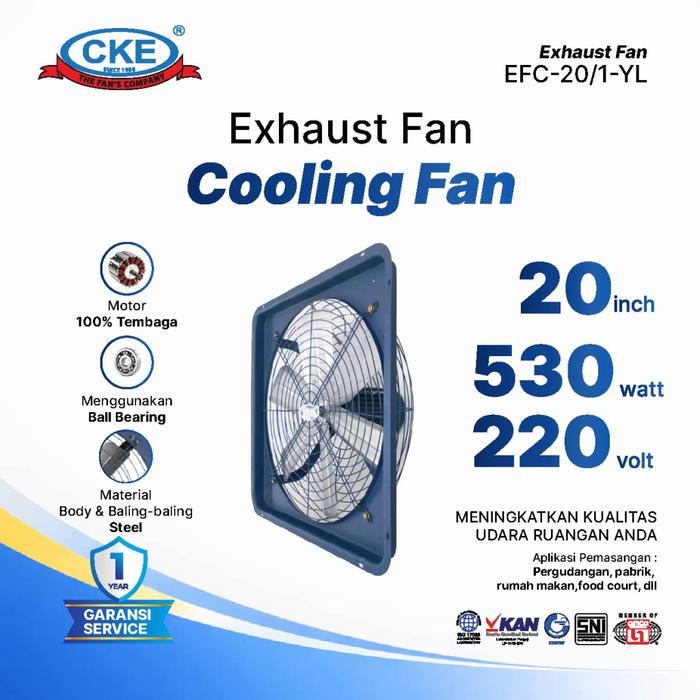 Gambar CKE Exhaust Fan EFC 20 Inch 220V Exhaust Dinding Exhaust Blower Gedung dari CKE Fan Official Kota Administrasi Jakarta Barat Tokopedia