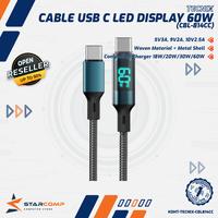Gambar TECNIX CBL-814 CC TYPE-C TO TYPE-C 60 WATT CABELE DATA LED BATTERY DISPLAY dari Starcomp Solo Kab. Sleman 1 Tokopedia