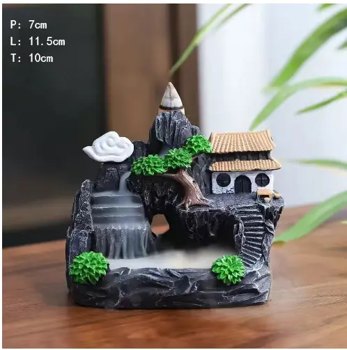 Miniatur Asap Terjun Tebing Langit Bahan Resin Gratis 42 Dupa Aromaterapi Campur Pengharum