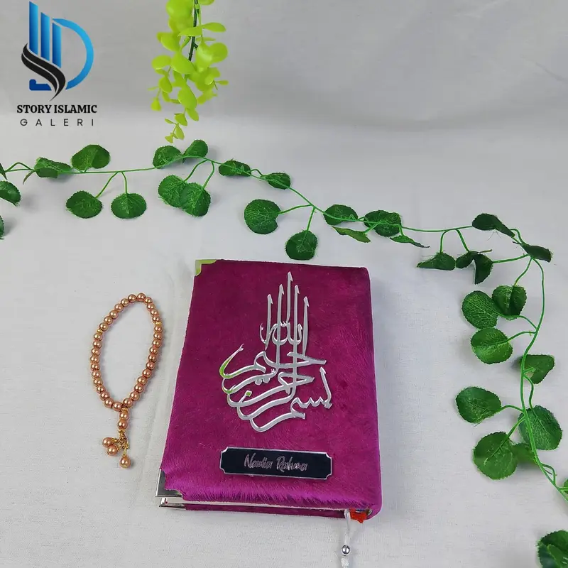 Paket Alquran Maksum Terjemahan Tajwid 3D Acrylic Custom Nama 3