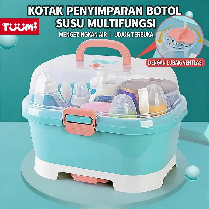 TUUMi Rak Pengering Botol Bayi Anak Rak Penyimpanan Alat Makan Bayi Steril Perlengkapan Bayi Rak Pengering Peralatan Makan
