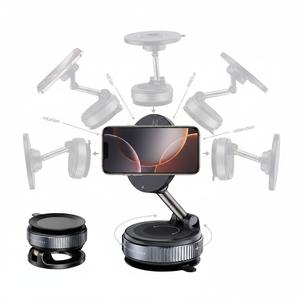 Giá đỡ điện thoại cho ô tô – đế hút chân không, giá để bàn, gắn từ tính, chống rung, giá GPS, giảm rơi hoàn toàn, an toàn khi lái xe, đa năng dùng cho bảng điều khiển ô tô và kính, dễ sử dụng bằng một tay — phiên bản chuyên nghiệp!
