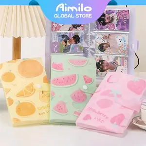 [READY] Aimilo Album Foto Polaroid Waterproof 120 Slot Buku Album Tempat Photocard Motif Buah Lucu Book Binder Photocard Holder Dompet Nabung