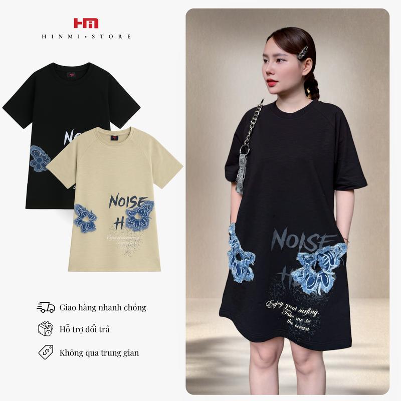 [SALE NGÀY ĐÔI 10/10] Váy Suông Nữ Form Rộng_Chất Cotton Xược Co Giãn_Thêu Hoa Tiết Bàn Tay Chú Chuột VÀ In Dòng Chữ Dễ Thương_Váy Nữ Xinh Nhẹ Nhàng Che Khuyết Điểm Tốt_Phù Hợp Với Nhiều Dáng (THÊU_BÀN TAY)