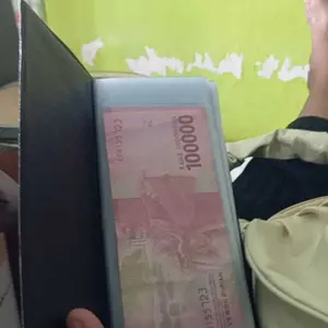 DOMPET MINI BELAJAR KEUANGAN Kulit Sintetis 19x9cm 32 Slot Uang Organizer Pengatur Keuangan Pribadi & Rumah Tangga Cocok Untuk Disiplin Duit - Wanita POLOS