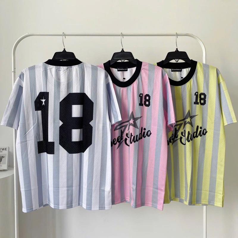 Áo Jersey lưới số 18 thời trang nam nữ form oversize - Thoáng mát, đơn giản, phong cách - Menswear 3