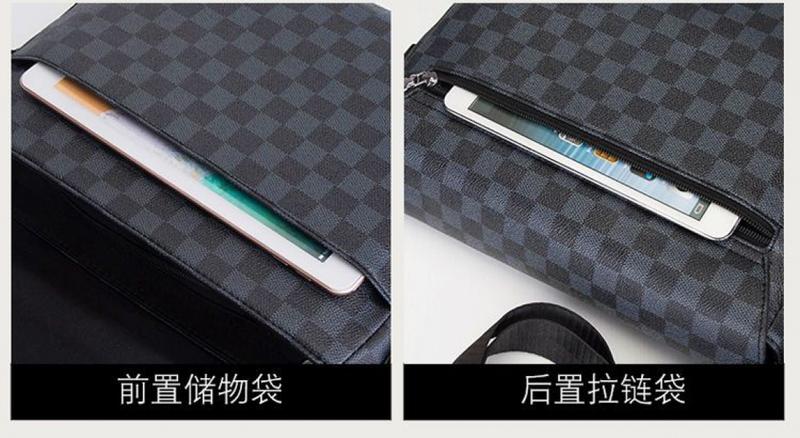 Product Introduction of กระเป๋าสะพายข้างผู้ชาย กระเป๋า messenger แฟชั่นยุโรปและอเมริกา กระเป๋าเอกสารคอมพิวเตอร์พักผ่อนแนวนอน กระเป๋าเป้ลายสก๊อตผู้ชาย 10
