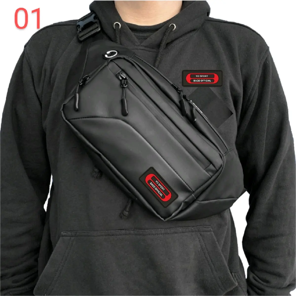 Tas Selempang Pria Anti Air Waistbag Cowok Waterproof Tas Dada Tas Pinggang Pria Dan Wanita Slingbag