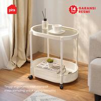 Gambar PIRA -  ONI PET SERIES Meja Samping / Meja Nakas / Meja Kopi / Meja Sudut / Meja Kecil dengan Roda - ONI ROUND PET dari PIRA Kab. Gresik 3 Tokopedia