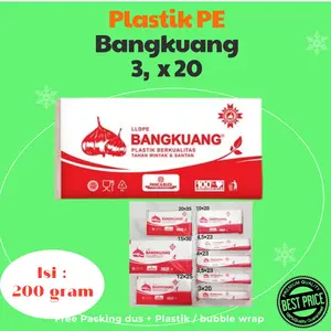 Plastik PE Bangkuang 3 x 20 cm Bening Tebal Plastik Pe Bangkuang Plastik Es Plastik Santan Plastik Gula Plastik Sayur