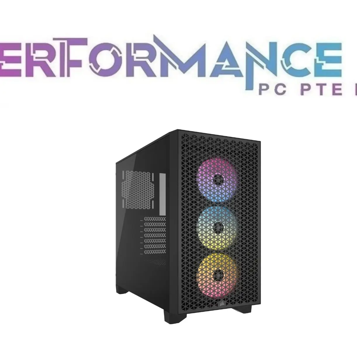 Corsair 3000D Airflow RGB Mid-Tower PC Case - Black/White - 3x AR120 RGB Fans ( 2 YEARS WARRANTY BY CONVERGENT SYSTEMS PTE LTD)