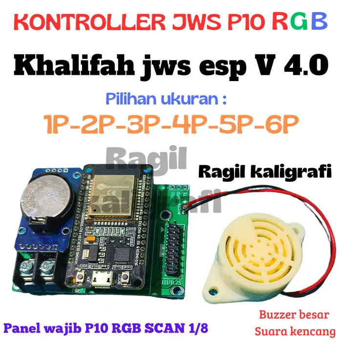 K✓I1 KONTROLER JWS P10 RGB - KONTROLLER JAM SHOLAT DIGITAL P10 RGB N♥SK 0