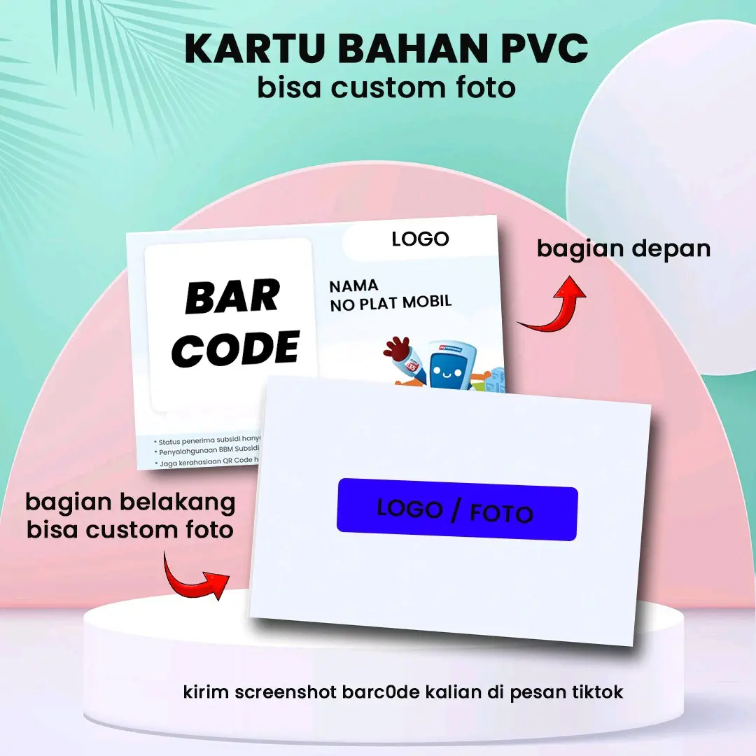 Kartu Barcode Mypertamina Custom Foto Bisa Pakai Foto Bebas
