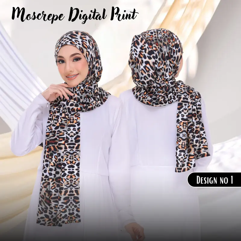 SHAWL CORAK HOODIE (DIGITAL PRINT) MATERIAL KOREAN MOSCREPE NEW ...