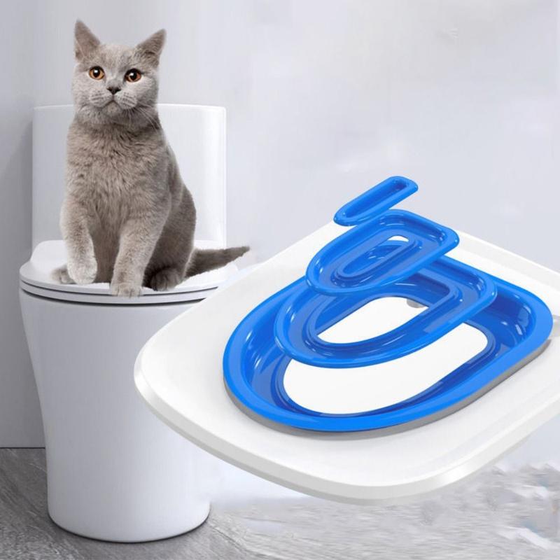 Fashion Lightweight Universal Open Type Plastic Reusable Toilet Training Seat Cat Toilet Trainer Cat Litter Box Mat Pet Accessories 0