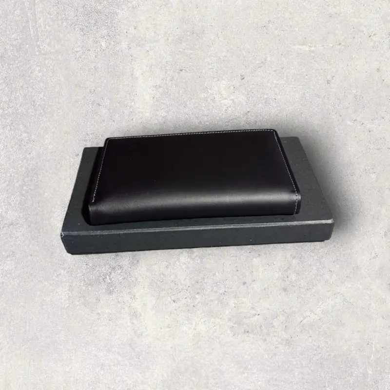 Dompet Kulit Pria 3/4 Asli Tanpa Slot Tengah - 100% ORIGINAL - Kartu, Cowok, Cewek Uang dompet  kulit Kasual Elegant Wallets 4