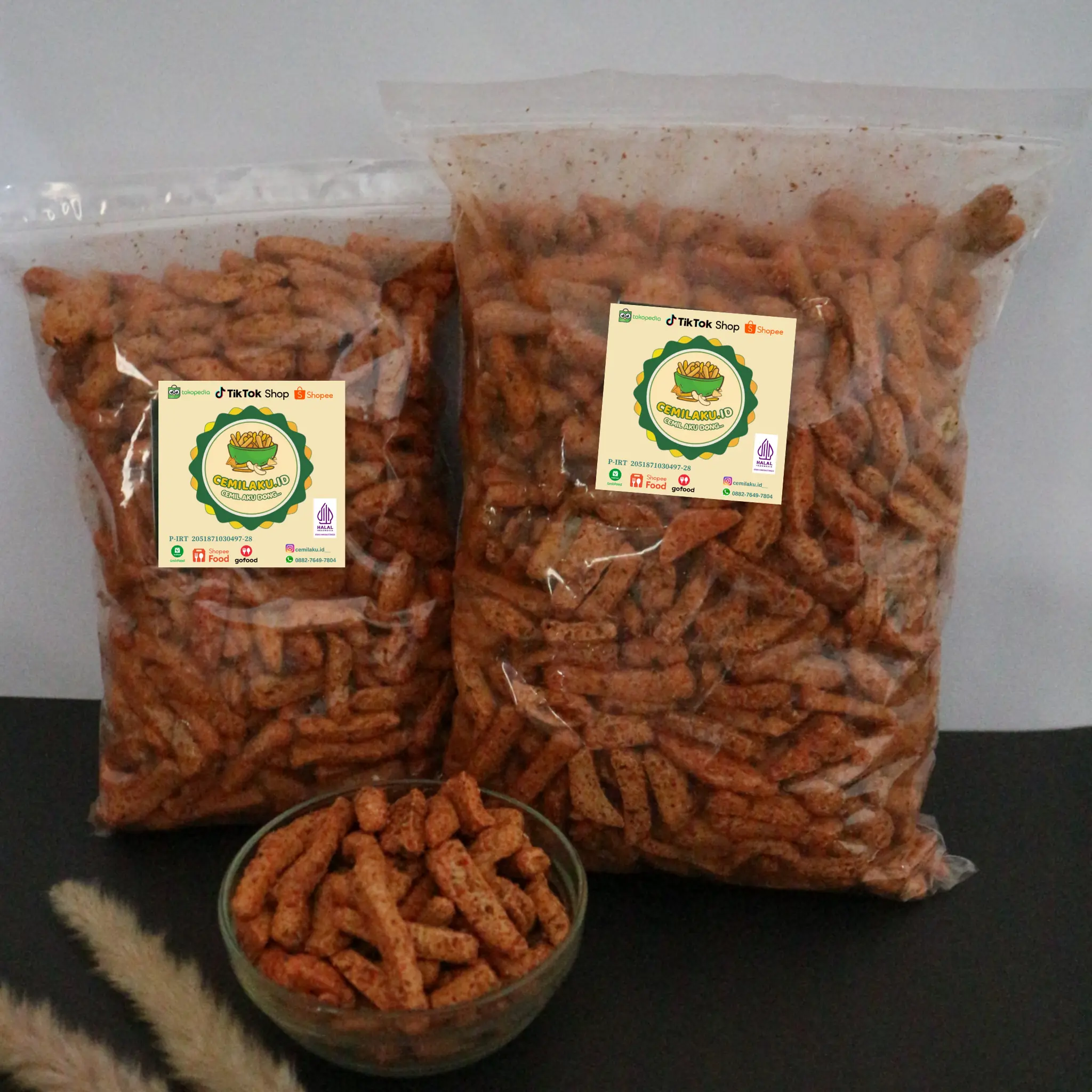 Basreng Pedas - BUMBU GILING (1 KiloGram dan 500 Gram) /  Cemilaku.id