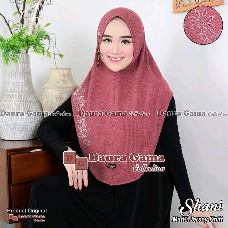 Alfiera - SHANI Hijab Bergo Instan Ped Sabit jersey Baby Knit by Dauragama Muslim 3