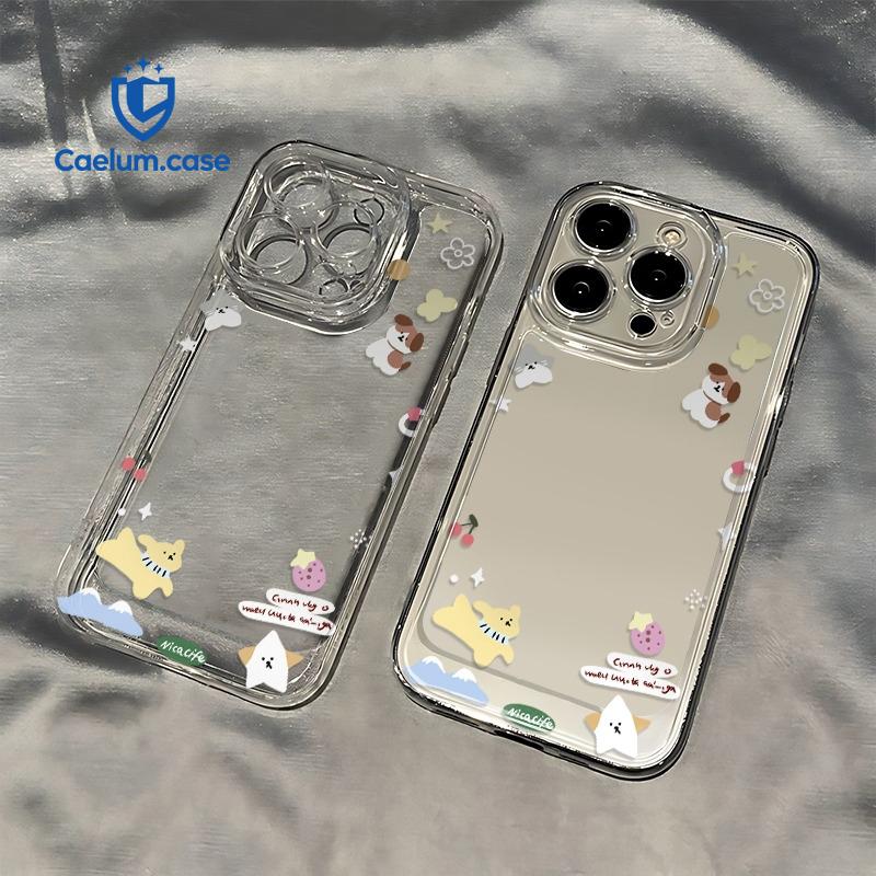 Ốp Lưng Điện Thoại Hoạt Hình Chó Thích Hợp dành cho IPhone 15 Pro Max 11 12 13 14 Pro Max X XR XS Max 7Plus 8Plus Dễ Thương Trong Suốt