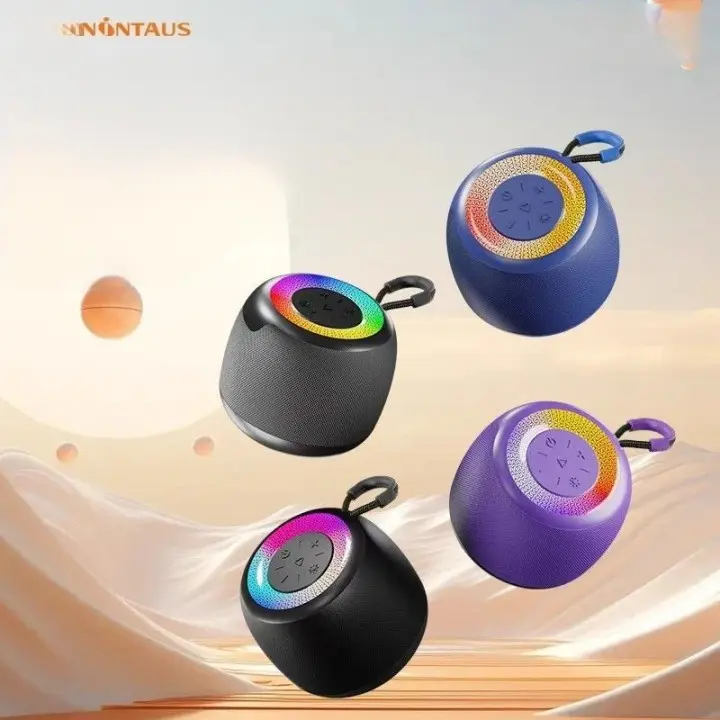 ERNA Speaker Portabel Mini TWS Speaker Bluetooth 5.3 dengan Bass Seimbang, Mode LED untuk Luar Ruangan Wireless 2