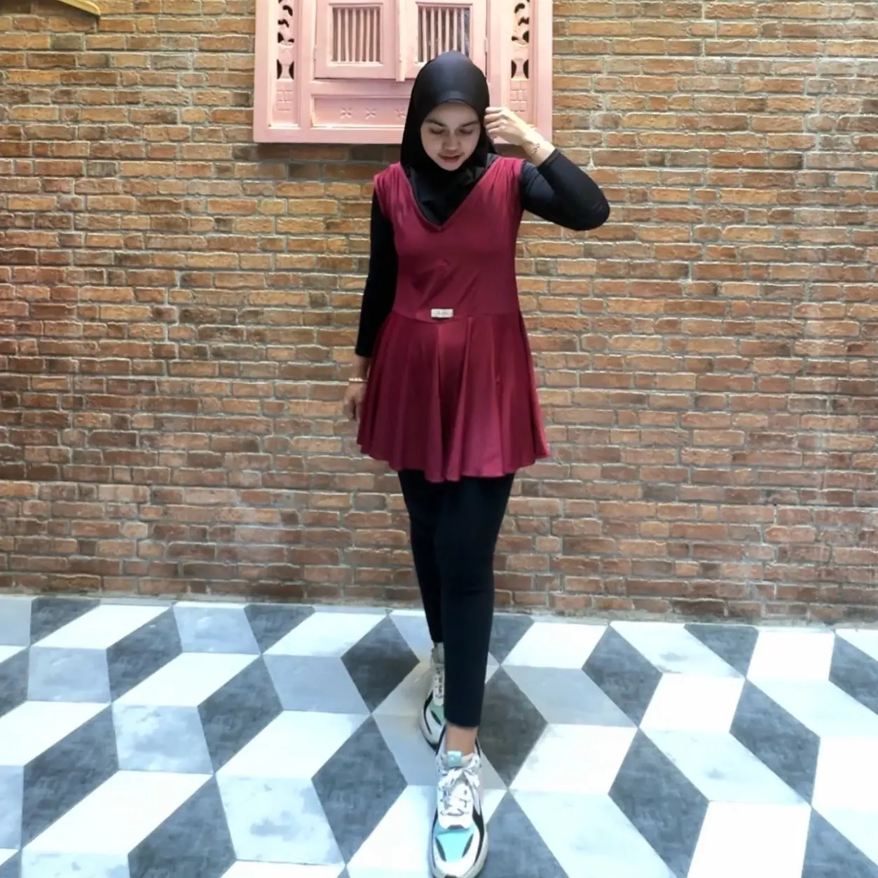 Rompi Rok Jersey Tanpa Lengan Wanita Atasan Olahraga Outdoor Sport - Premium Quality