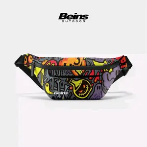 Beins Outdoor Waistbag Pria Wanita Model Kekinian Exclusive Anti Bara Waterproof Tas Slingbag Tas Selempang hitam Cowok 2026 Gantung tascowok paket Dompet HP