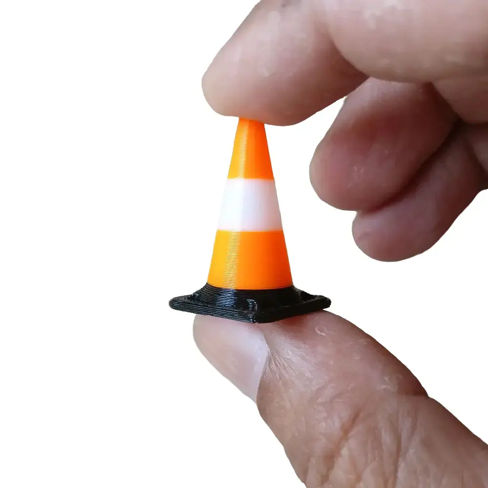 Traffic Cone Aksesoris Diorama Miniatur Bus Basuri