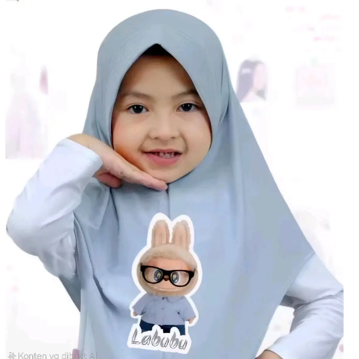HIJAB ANAK MOTIF LABUBU VIRAL 2-8TAHUN