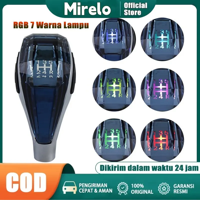 [24h Ship] Pulang Tuas persneling kristal Knop Tuas Perseneling Mobil Manual Otomatis Premium SHIFT KNOB CRYSTAL LED LIGHT Tombol transmisi otomatis yang dimodifikasi