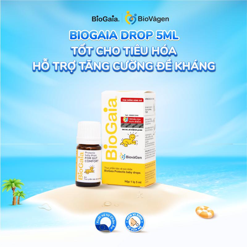  Men vi sinh BioGaia ProTectis Drops hỗ trợ hệ tiêu hóa xuất xứ Thụy Điển dung tích 5ml 