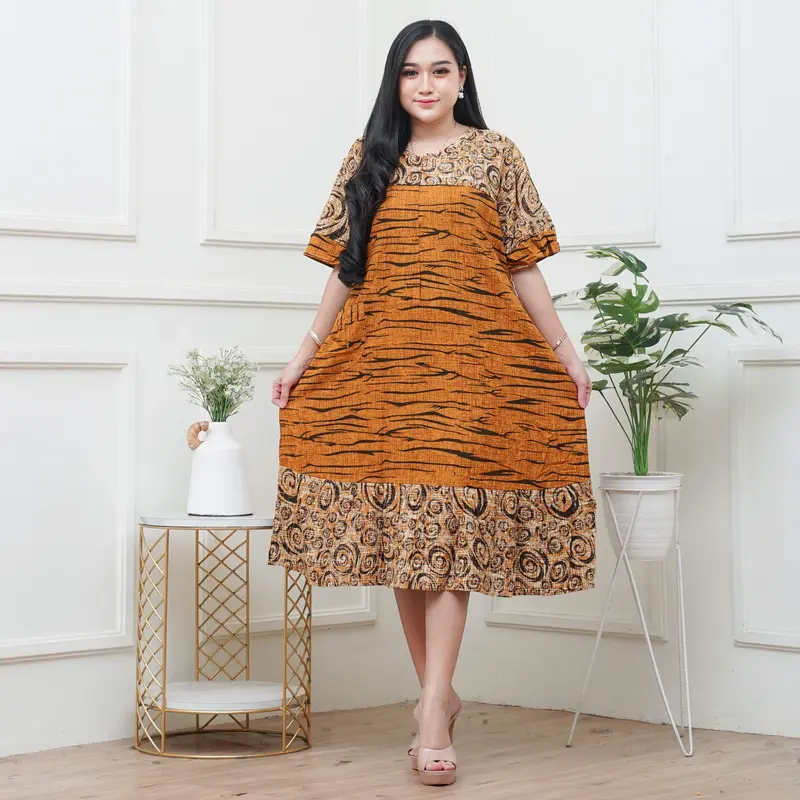 daster jumbo bella dress pendek terbaru kekinian bahan rayon premium busui friendly Bunga 1