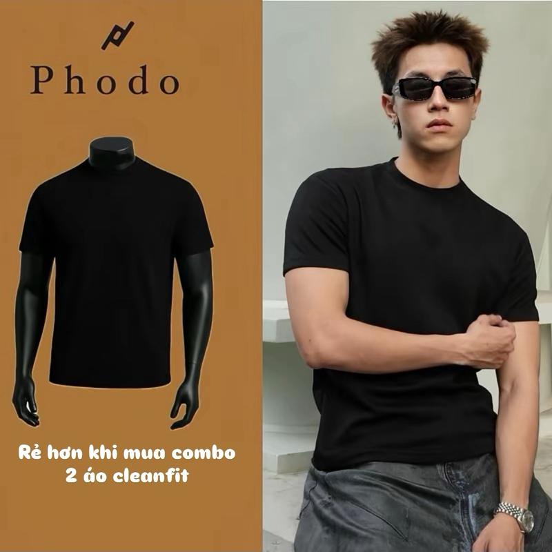 [ Bản Cao Cấp Cleanfit Phodo ] Áo Thun Trơn From Relaxfit Tôn dáng , vải cotton thấm hút , co giãn 4 chiều , tôn dáng